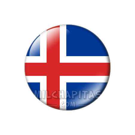 Chapa de Europa: Bandera de Islandia