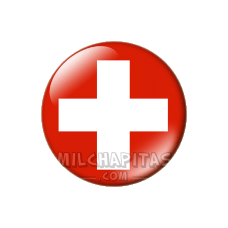 Chapa de Europa: Bandera de Suiza