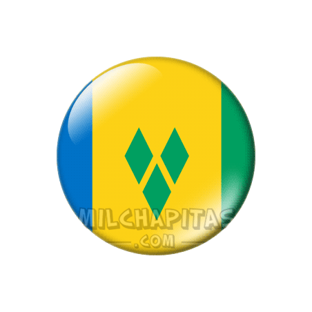 Chapa de América: Bandera de San Vicente y las Granadinas