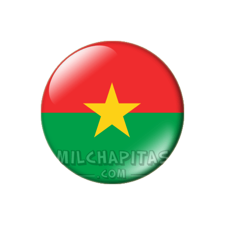 Chapa de África: Bandera de Burkina Faso