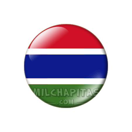 Chapa de África: Bandera de Gambia