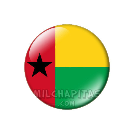 Chapa de África: Bandera de Guinea Bisau
