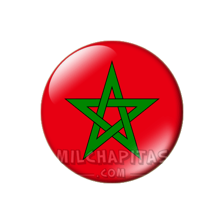 Chapa de África: Bandera de Marruecos