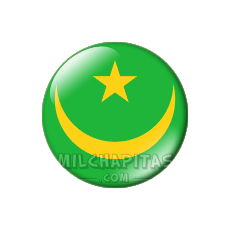 Chapa de África: Bandera de Mauritania