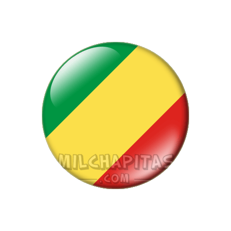 Chapa de África: Bandera de República Democrática del Congo