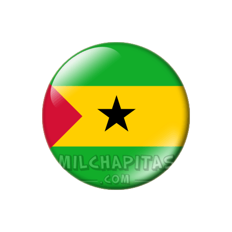 Chapa de África: Bandera de Santo Tomé y Príncipe