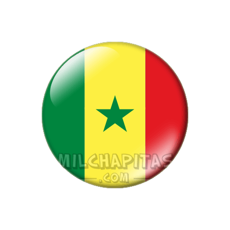 Chapa de África: Bandera de Senegal