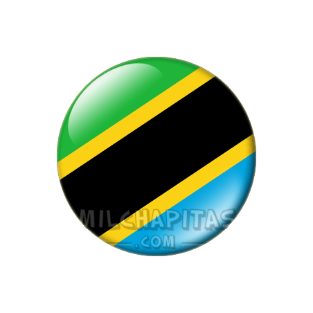 Chapa de África: Bandera de Tanzania