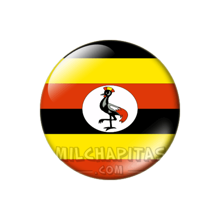 Chapa de África: Bandera de Uganda