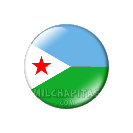 Chapa de África: Bandera de Yibuti