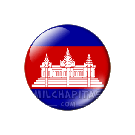 Chapa de Asia: Bandera de Camboya