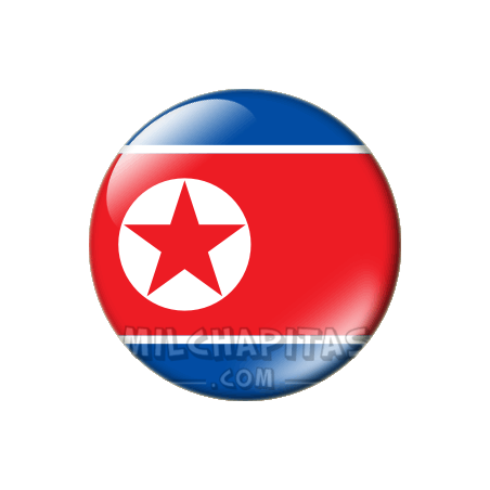 Chapa de Asia: Bandera de Corea del Norte