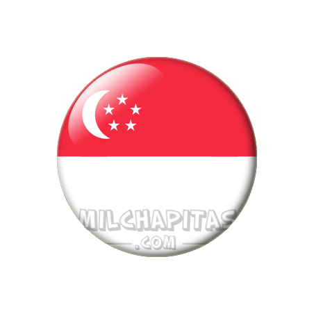 Chapa de Asia: Bandera de Singapur