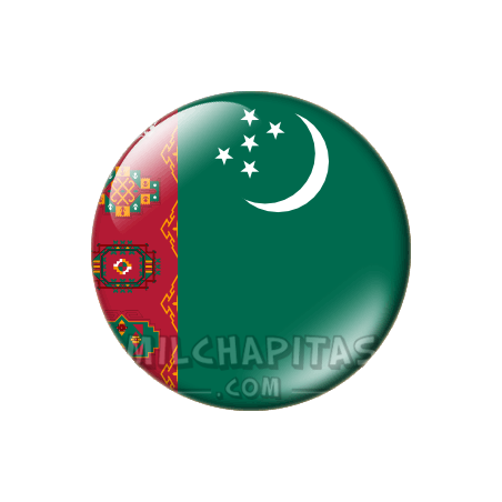Chapa de Asia: Bandera de Turkmenistán
