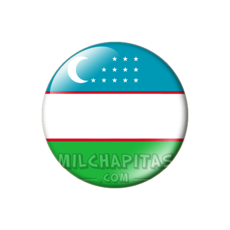 Chapa de Asia: Bandera de Uzbekistán