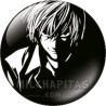 Chapa de Death Note: Light B/N