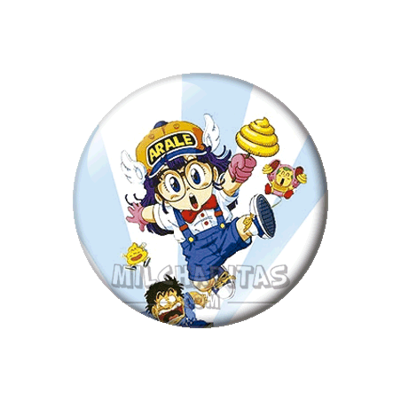 Chapa de Dr. Slump: Arale saltando