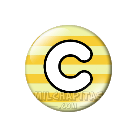 Chapa de Abecedario: Letra C