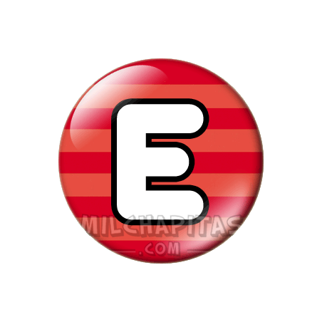Chapa de Abecedario: Letra E