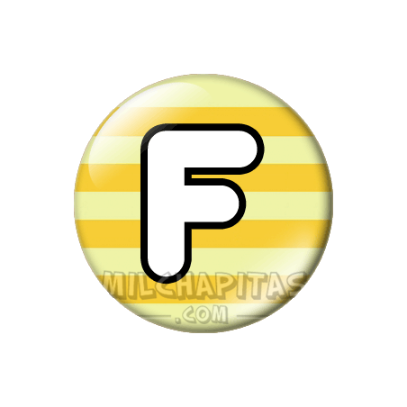 Chapa de Abecedario: Letra F