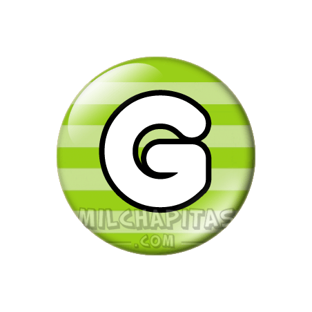 Chapa de Abecedario: Letra G