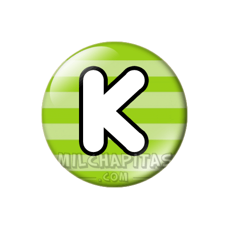 Chapa de Abecedario: Letra K