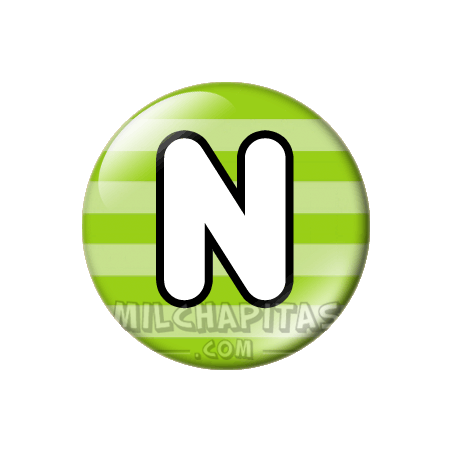 Chapa de Abecedario: Letra N