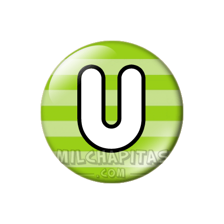 Chapa de Abecedario: Letra U