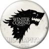 Chapa de Juego de Tronos: Casa Stark