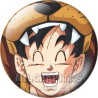 Chapa de Dragon Ball: Goku con un león en la cabeza
