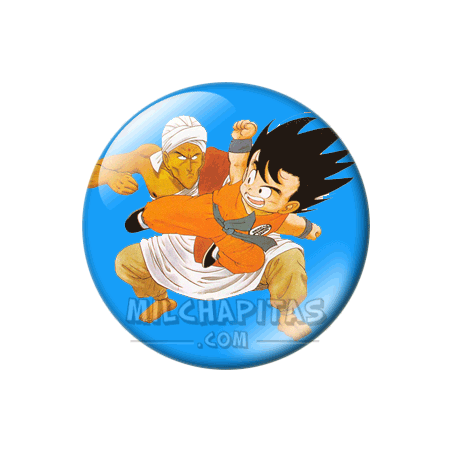 Chapa de Dragon Ball: Goku luchando
