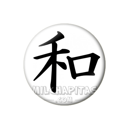 Chapa de Kanjis: Kanji paz