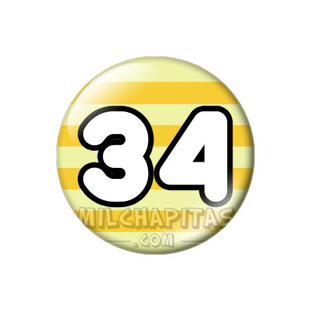 Chapa de Números: Número 34