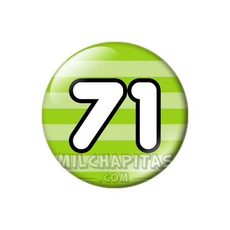Chapa de Números: Número 71