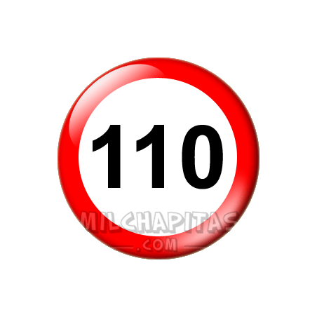 Chapa de Señales de tráfico: Límite 110