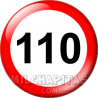 Chapa de Señales de tráfico: Límite 110