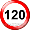 Chapa de Señales de tráfico: Límite 120