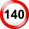 Chapa de Señales de tráfico: Límite 140