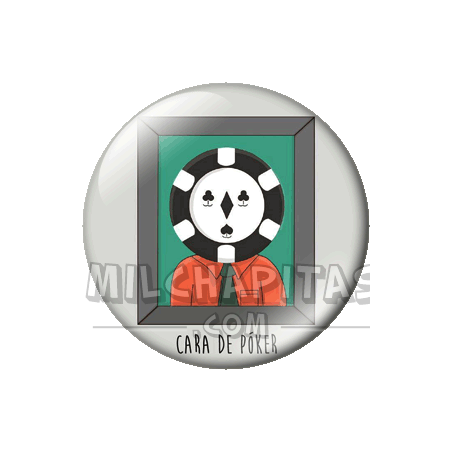 Chapa de Juegos de palabras: Cara de poker JP