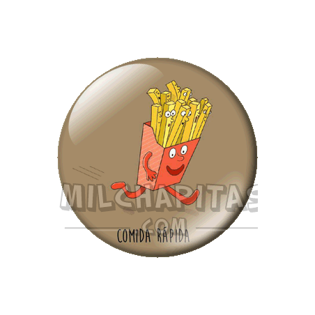 Chapa de Juegos de palabras: Comida rápida JP