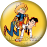 Chapa de Daniel el travieso: Henry con Daniel a caballo