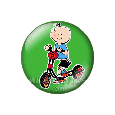 Chapa de Daniel el travieso: Joey McDonlad en patinete