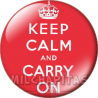 Chapa de Keep Calm: Keep Calm and carry on