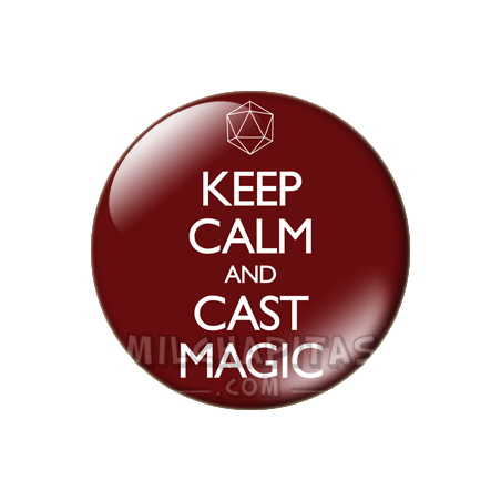 Chapa de Keep Calm: Keep Calm and cast magic
