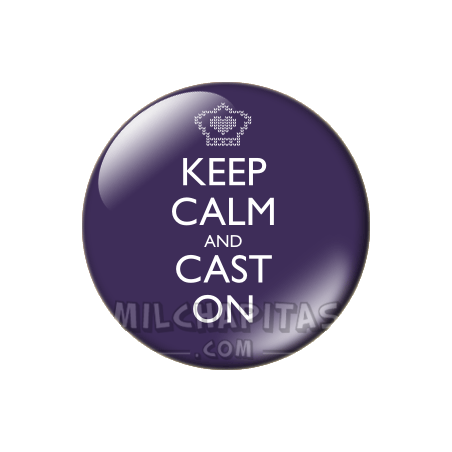 Chapa de Keep Calm: Keep Calm and cast on