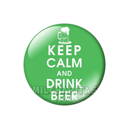Chapa de Keep Calm: Keep Calm and drink beer