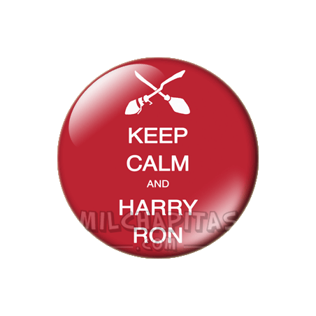 Chapa de Keep Calm: Keep Calm and harry ron