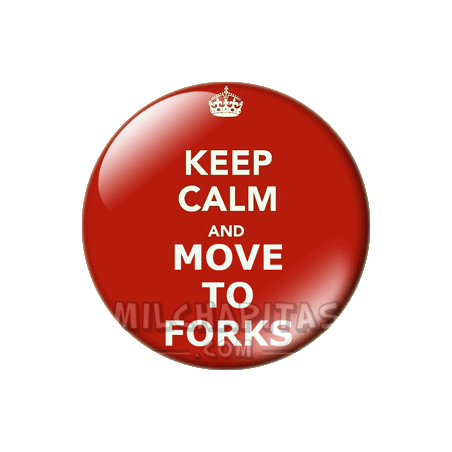 Chapa de Keep Calm: Keep Calm and move to forks
