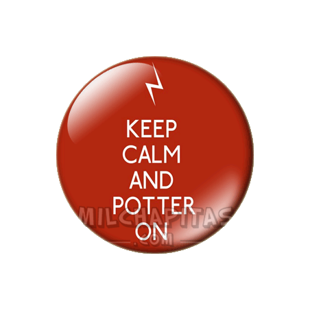 Chapa de Keep Calm: Keep Calm and Potter on