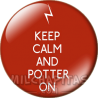 Chapa de Keep Calm: Keep Calm and Potter on